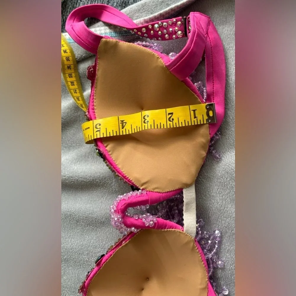 Vibrant Pink Belly Dance Costume - Picture 7 of 7